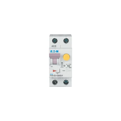 PKNM-32/1N/B/003-F-MW Combined circuit breaker 10kA, In=32A, IΔN=0.03A, char. B, Type F, 1+N pole. PKNM series