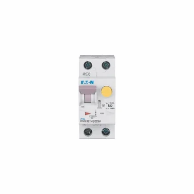 PKNM-32/1N/B/003-F-MW Interruttore automatico combinato 10kA, In=32A, IΔN=0.03A, char. B, Tipo F, 1+N polo. Serie PKNM