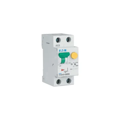 PKNM-6/1N/B/003-MW Interruttore automatico combinato 10kA, In=6A, IΔN=0.03A, char. B, Tipo AC, 1+N polo serie PKNM