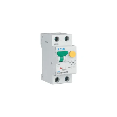 PKNM-6/1N/B/003-MW Interruttore automatico combinato 10kA, In=6A, IΔN=0.03A, char. B, Tipo AC, 1+N polo serie PKNM