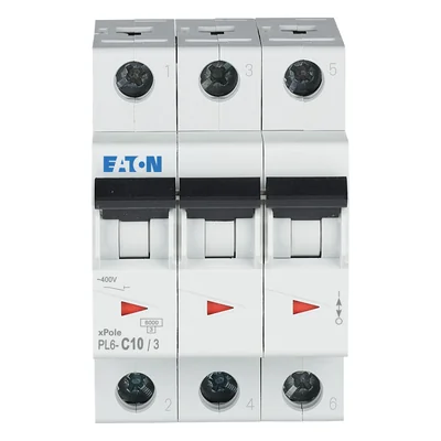 PL6-C10/3 Overcurrent circuit breaker 6kA, In=10A, C characteristic, 3-pole, PL6 series