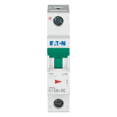 PL7-C6/1-DC Leitungsschutzschalter 10 kA, In = 6 A, Typ C, 1-polig. PL7-DC-Serie