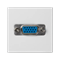Placa de conector K45 VGA (D-Sub 15) 45x45mm + inserto, terminales de tornillo, blanco puro