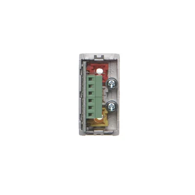 Placa de conectores Simon Connect TSC-K105B-8 K45/2 3x RCA (CINCH) 22,5x45mm + insertos; terminales de tornillo; aluminio