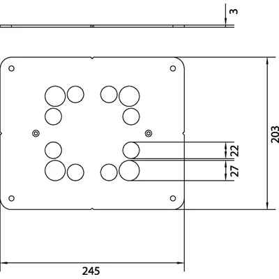 Placa de nivelación tehalit.VE-EE para UDKQ06x; UDBDQ06