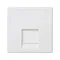 Placa K4, 1x RJ con cubierta ITT CANNON blanco puro
