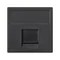 Placa K45, 1x RJ con tapa, universal, gris grafito
