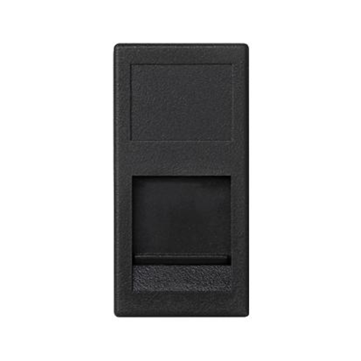 Placa K45/2, 1x RJ con tapa, 22,5x45mm, universal, gris grafito