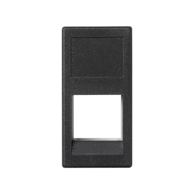 Placa K45/2 1x RJ sin tapas 22,5x45mm ORTRONICS gris grafito
