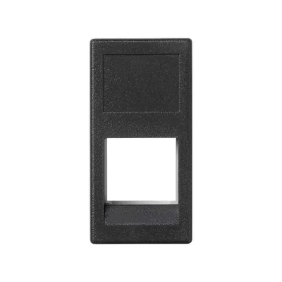 Placa K45/2 1x RJ sin tapas 22,5x45mm ORTRONICS gris grafito
