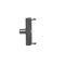Placa K45/2 con toma SAT (F) hembra 22,5x45mm + inserto grafito gris