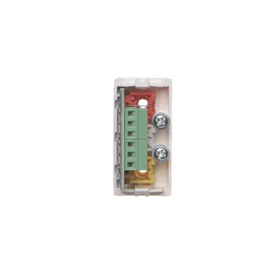 Placa K45/2 conectores 3x RCA (CINCH) 22,5x45mm + insertos, terminales de tornillo, blanco puro