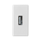 Placa K45/2 conectores USB tipo A hembra 22,5x45mm + zócalo, terminales de tornillo, blanco puro
