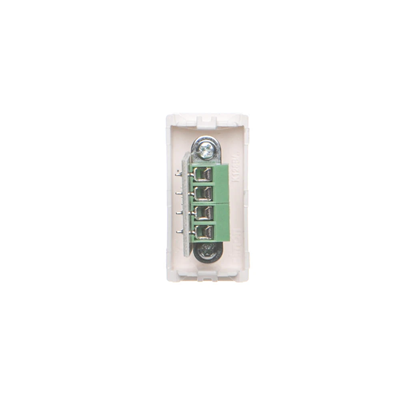 Placa K45/2 conectores USB tipo A hembra 22,5x45mm + zócalo, terminales de tornillo, blanco puro