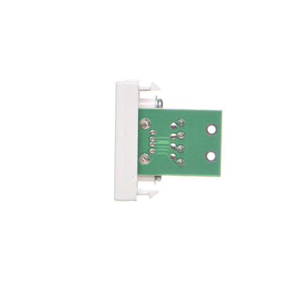 Placa K45/2 conectores USB tipo A hembra 22,5x45mm + zócalo, terminales de tornillo, blanco puro