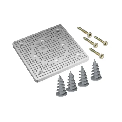 Placa para montaje en pared con poliestireno (incluido PST60), PMST60 blanco