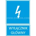 Placa TZI - INTERRUPTOR PRINCIPAL 148x210mm azul
