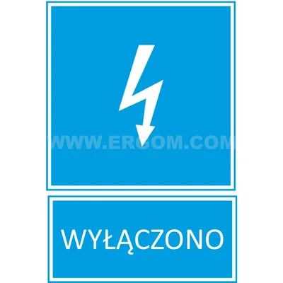 Placa TZI - OFF 210x297mm azul