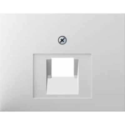 Placca frontale per presa di collegamento UAE (telefono, computer) - Bianco lucido