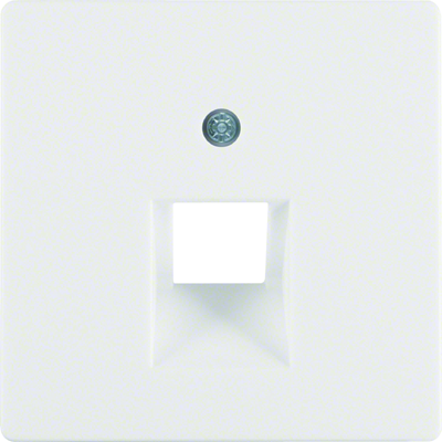 Placca frontale per presa di collegamento UAE (telefono, computer) - Velluto bianco