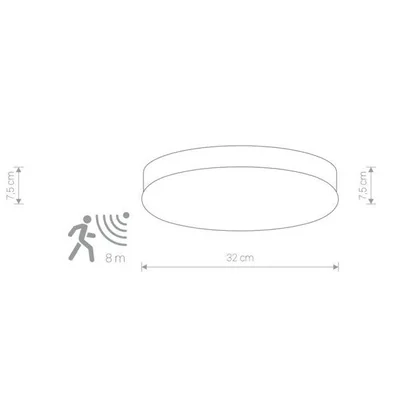 Плафон KASAI 32см 2x40W IP20 матова сталь