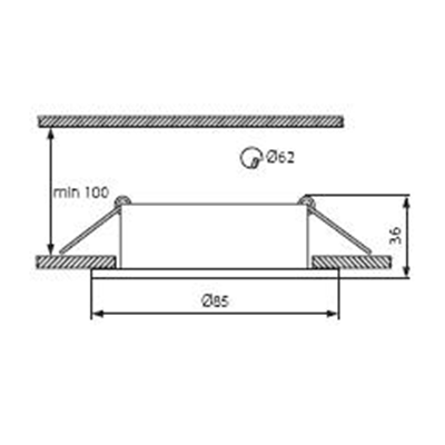 Plafoniera stagna MARIN CT-S80 CROMO