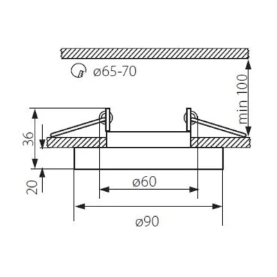 Plafonnier décoratif MORTA B CT-DSO50-B