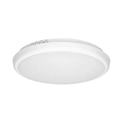 Plafonnier LED CERS 16 W avec détecteur de mouvement micro-ondes, 1300 lm, IP65, 4000 K, polycarbonate blanc laiteux, intensité variable