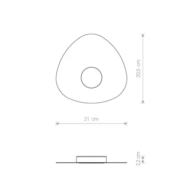 Plafonnier ORGANIC GX53 IP20 blanc