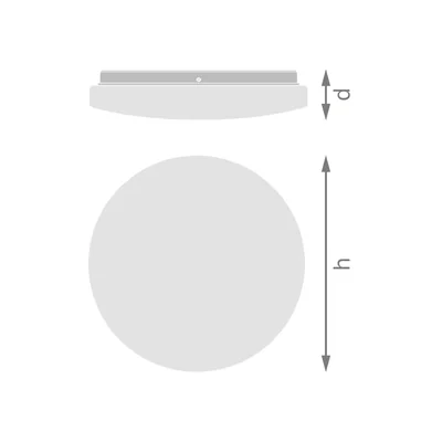 Plafonnier rond IP44 325 24W 830 IP44