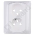 Plakietka gniazda elektrycznego podwójna kolor arctic