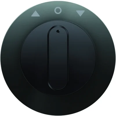 Plaque avant R.x avec bouton pour interrupteur rotatif à obturateur, noire