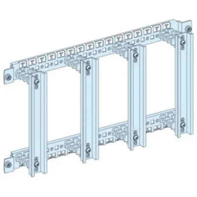 Plaque de montage tableaux Prisma avec 4 rails symétriques verticaux pour bornes