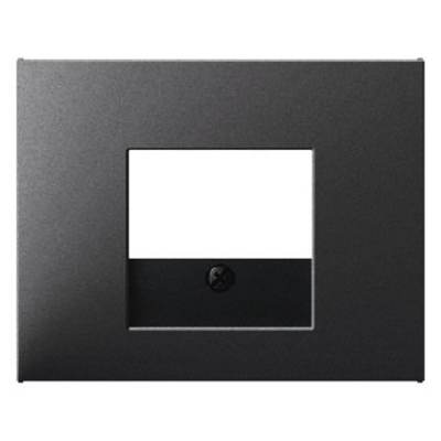 Plaque frontale pour prise haut-parleur et prise de charge USB, anthracite