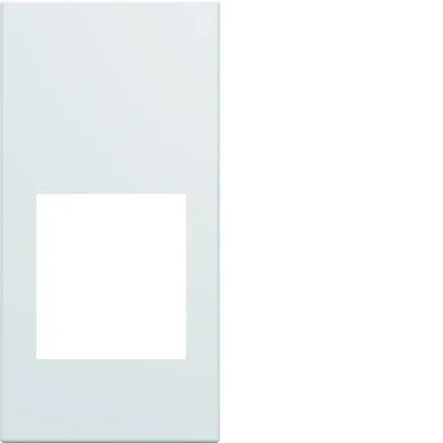 Plaque frontale simple pour prises RJ45 et VDI 1M, blanche