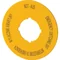 Plaque M22-XBK5 pour boutons d'urgence PL, GB, DE, I
