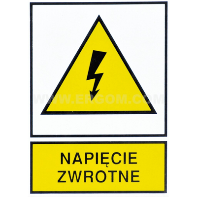 Plaque TZO - RETOUR TENSION 105x148mm jaune