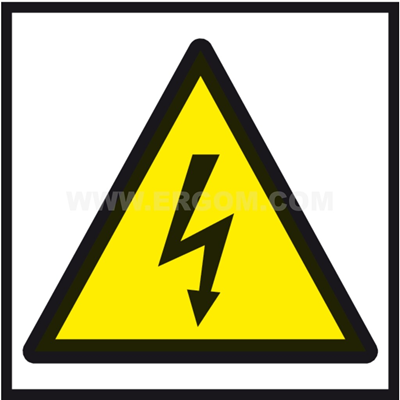 Plaque TZO - WARNING SIGN 105x105mm jaune