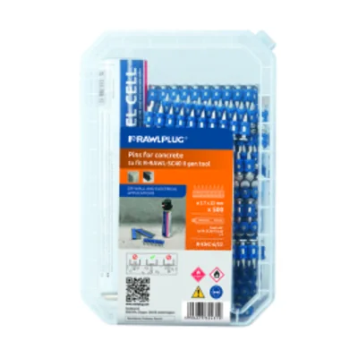 Plastic-bonded concrete nails 32mm, 500pcs.