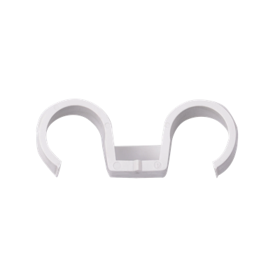 Plastic holder for installation pipes, double 20 mm, floor-mounted, reinforced with PA [OP 50]