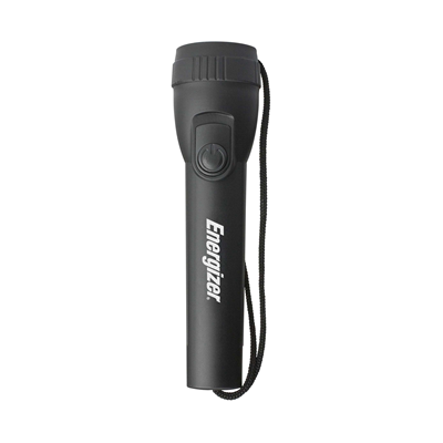 Plastic LED 2AA flashlight black