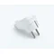 Plastic single-phase angular plug 2P+Z 10/16A IP20, white "Uni-Schuko"