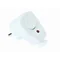 Plastic single-phase angular plug 2P+Z 10/16A IP20, white with a switch and a diode