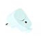 Plastic single-phase angular plug 2P+Z 10/16A IP20, white with a switch and a diode