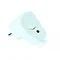 Plastic single-phase angular plug 2P+Z 10/16A IP20, white with a switch and a diode