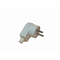 Plastic single-phase angular plug 2P+Z 10/16A IP20, white with pin