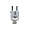 Plastic single-phase plug 10/16A IP20 2P+Z type "Uni-Schuko" white