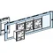 Plastron des tableaux Prisma avec ouvertures pour plaques de montage des compteurs