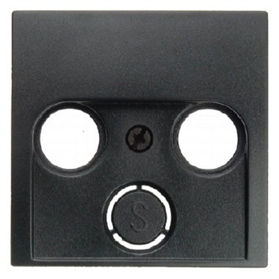 Plate for 2 and 3-out antenna socket, Anthracite