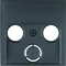 Plate for 2 and 3-out antenna socket, Anthracite